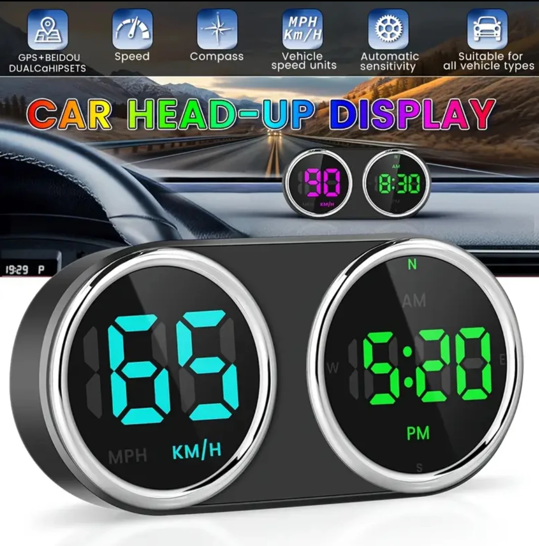 Car Heads Up Display Navigation - Jam Elektronik Mobil Sepeda Motor GPS