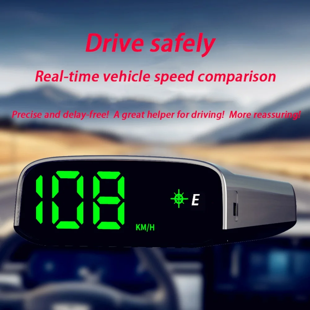 Car Hud Head Up Display Gps - Tampilan Kepala Tenaga Surya GPS +