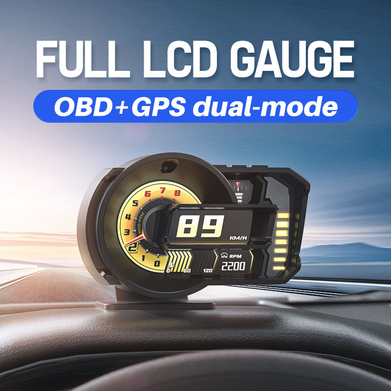 Hud Obd2 Multi Function Alarm - HUD OBD2+GPS, Layar Proyeksi, Pengenalan Gerakan,