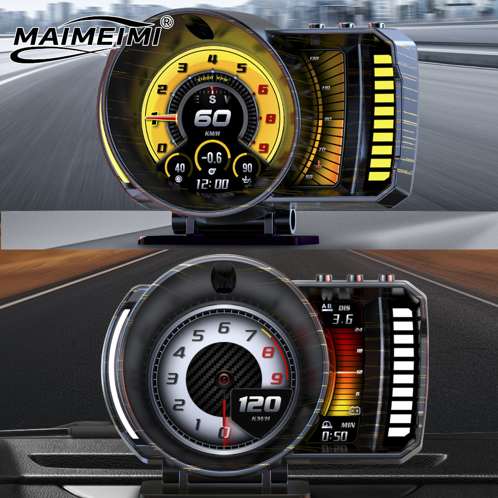 Hud Obd2 Multi Function Alarm - P28 OBD2+GPS+RGB HUD Multifungsi Terbaru yang