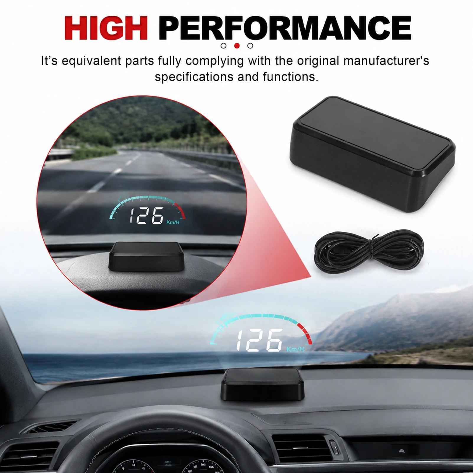 Hud Speedometer Digital Universal - Proyektor HUD untuk Kaca Depan Mobil,
