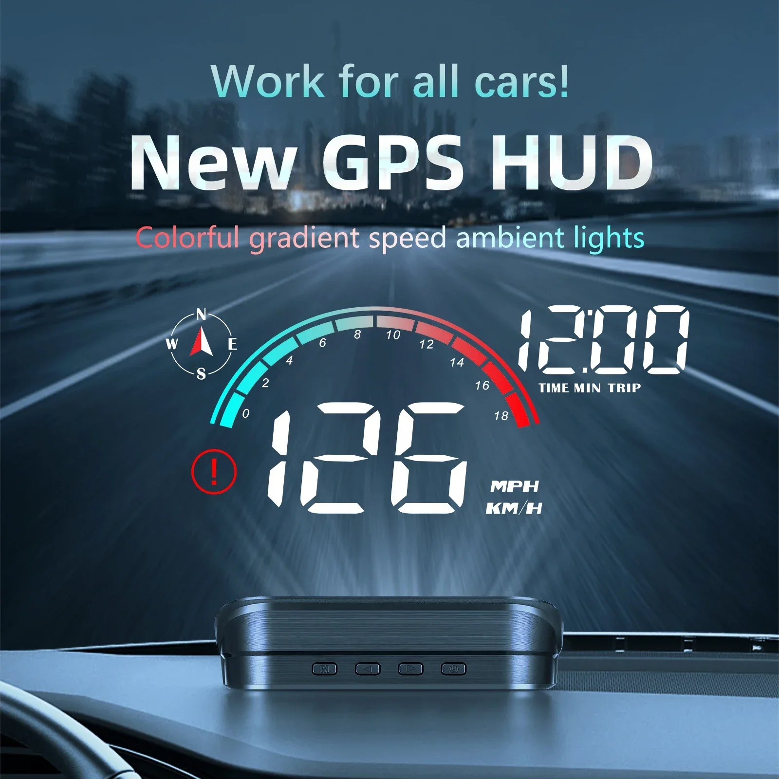 Car Hud Head Up Display Gps - M22 A8 M8 Monitor Kecepatan HUD