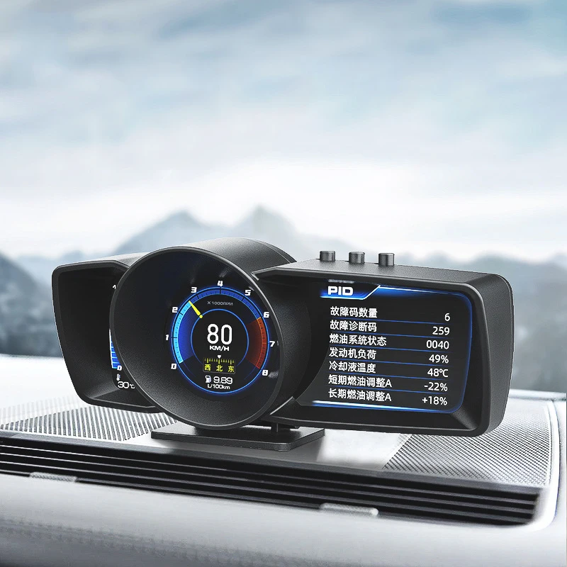 Hud Obd2 Multi Function Alarm - A600 HUD Mobil, Komputer Dasbor Multifungsi,
