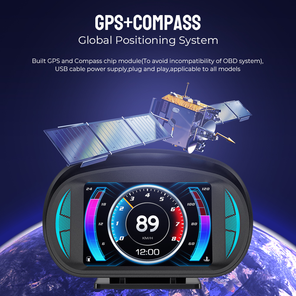 P2 OBD2 HUD jam tampilan kepal - Car Hud Head Up Display Gps ulasan dan harga
