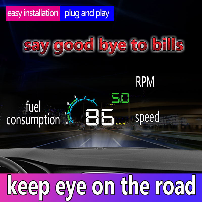 Plug Play dengan Multi-alarm D - Hud Obd2 Multi Function Alarm ulasan dan harga