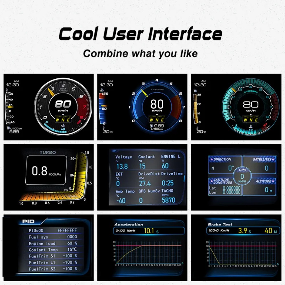 HUD OBD2+GPS Multi-Fungsi Dash - Hud Obd2 Multi Function Alarm ulasan dan harga