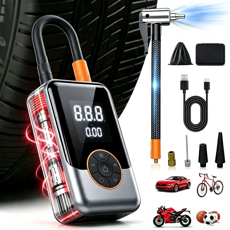 Pompa Ban Portabel, Kompresor  - Hud Display With Tire Pressure ulasan dan harga