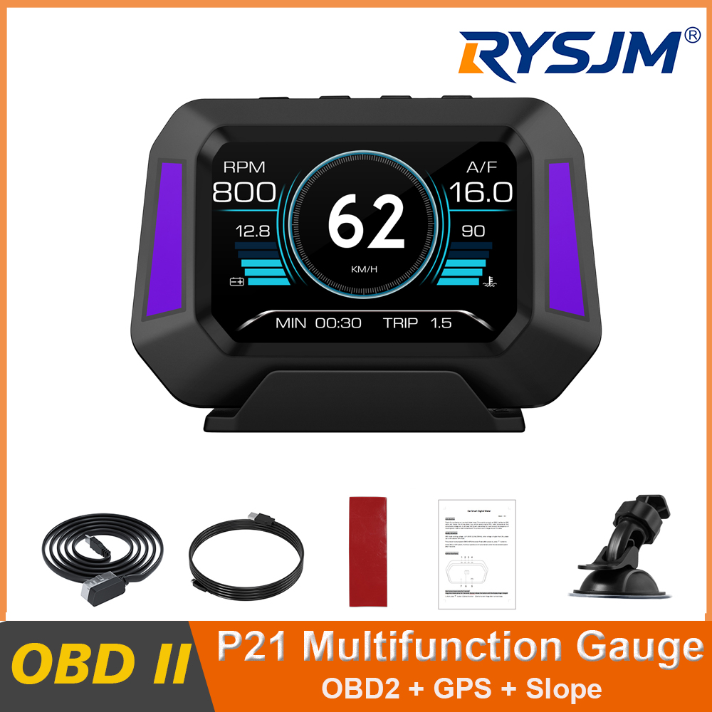 P21 HUD Head Up Display Komput - Obd2 Hud Speedometer Projector ulasan dan harga