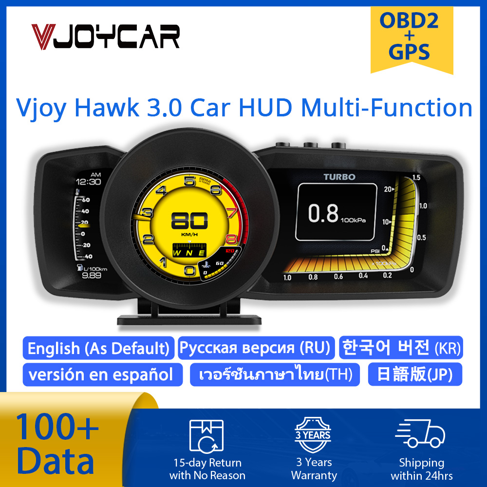 Vjoy Hawk 3.0 Tampilan Kepala  - Hud Obd2 Multi Function Alarm ulasan dan harga