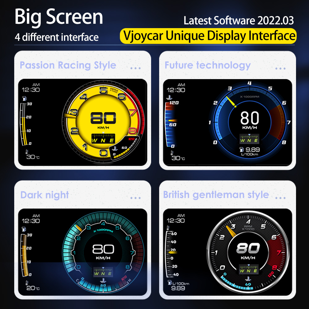 Vjoy Hawk 3.0 Tampilan Kepala  - Hud Obd2 Multi Function Alarm ulasan dan harga