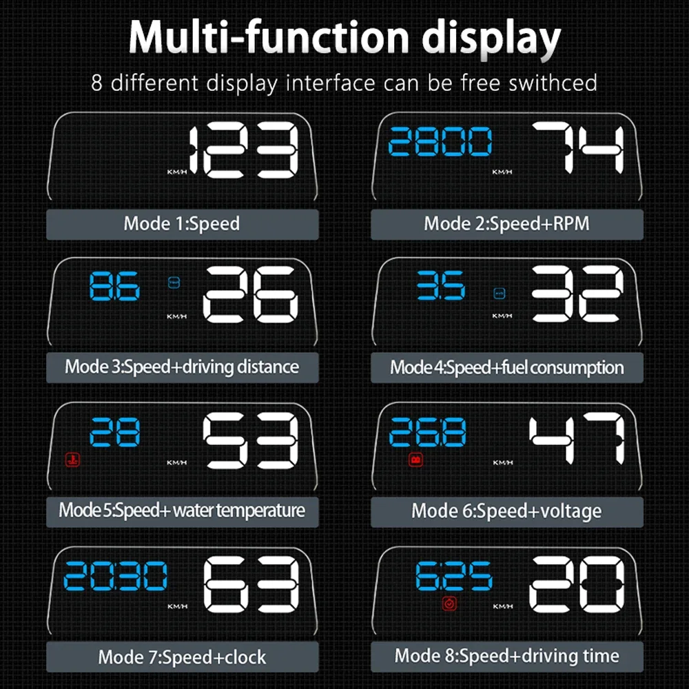 Baru C500 OBD2 HUD Proyektor T - Obd2 Hud Speedometer Projector ulasan dan harga