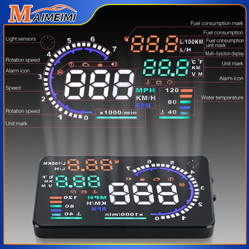 OBD2 HUD Speedometer mobil Dig - Obd2 Hud Speedometer Projector ulasan dan harga