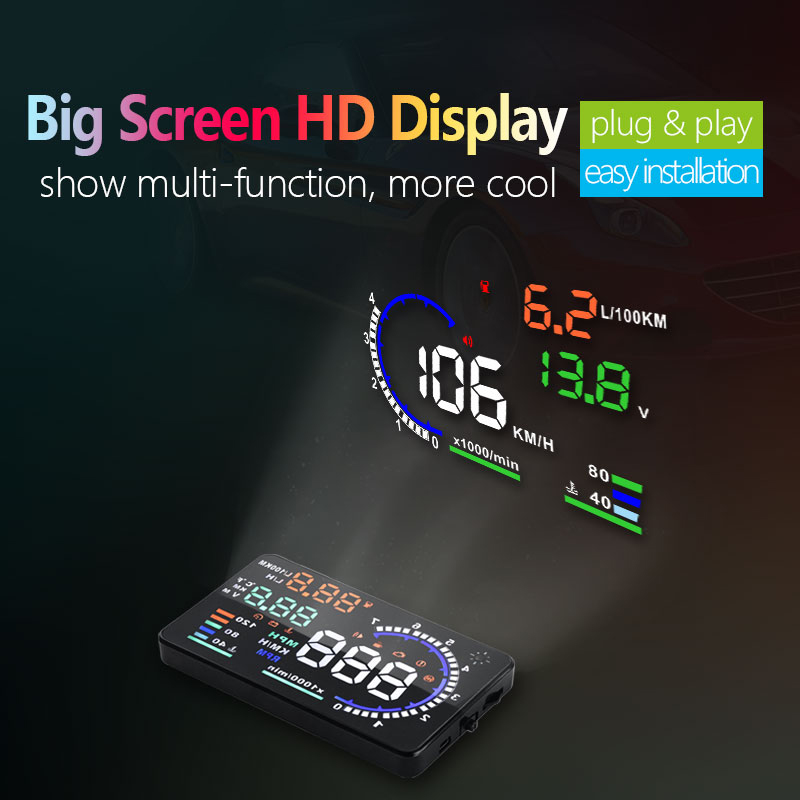 OBD2 HUD Speedometer mobil Dig - Obd2 Hud Speedometer Projector ulasan dan harga