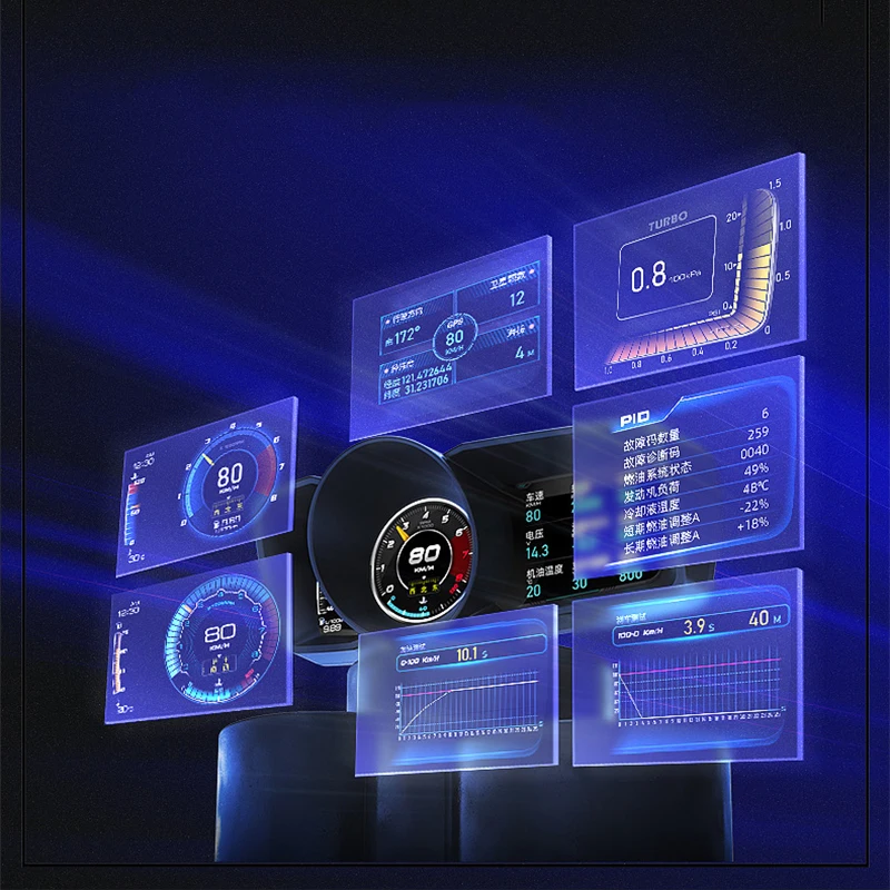 A600 HUD Mobil, Komputer Dasbo - Hud Obd2 Multi Function Alarm ulasan dan harga