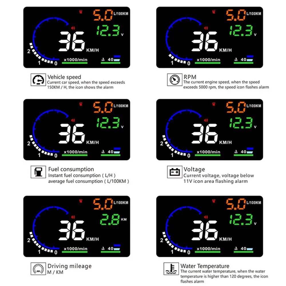 A8 OBD HUD Head-up Display Spe - Obd2 Hud Speedometer Projector ulasan dan harga
