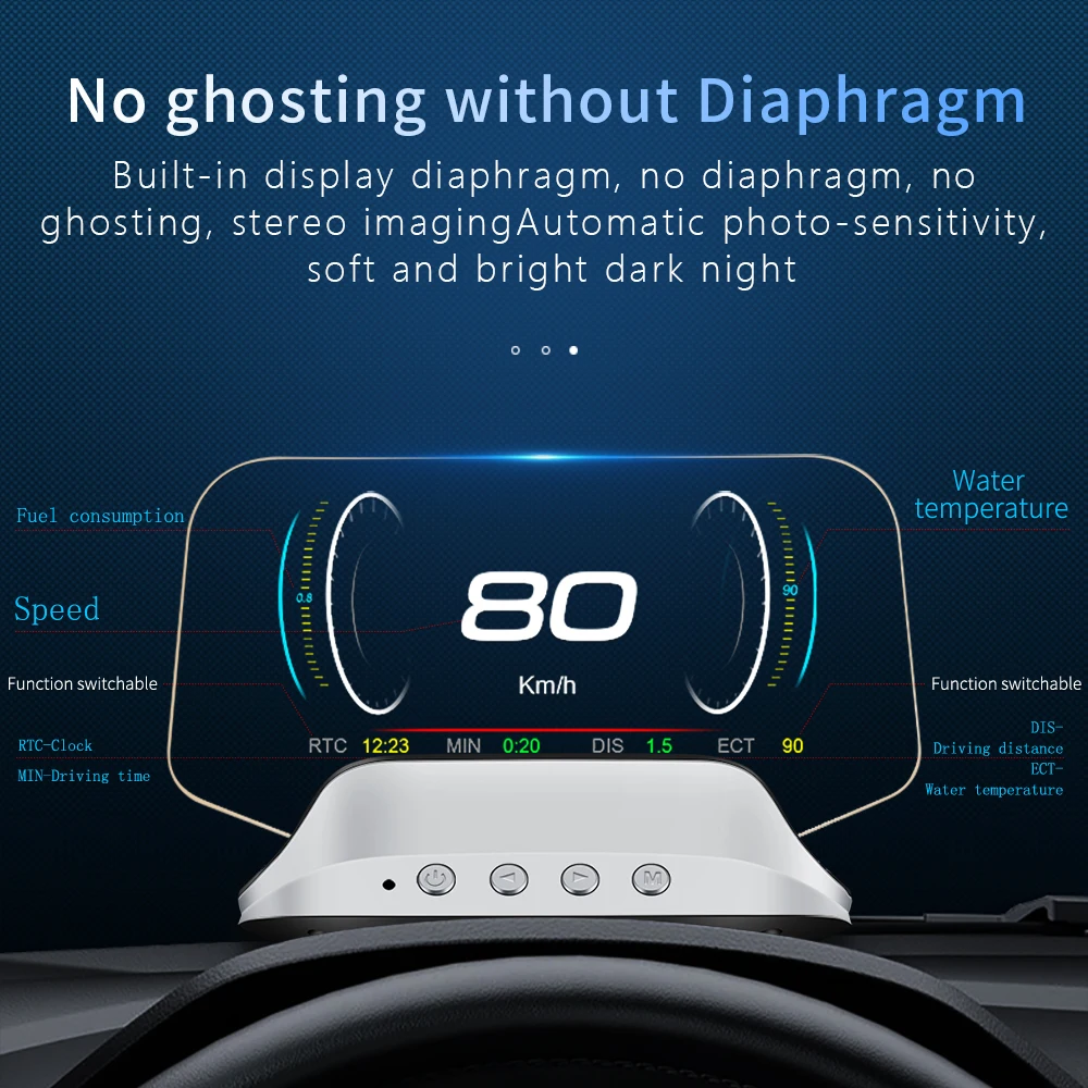 Proyeksi Navigasi QC C3 Mobil  - Obd2 Hud Speedometer Projector ulasan dan harga
