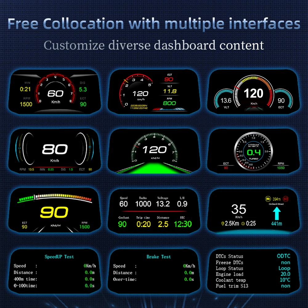 Proyeksi Navigasi QC C3 Mobil  - Obd2 Hud Speedometer Projector ulasan dan harga