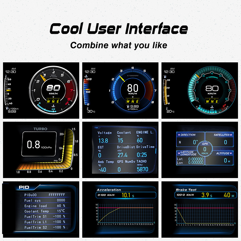 Dasbor mobil Universal, Speedo - Hud Obd2 Multi Function Alarm ulasan dan harga