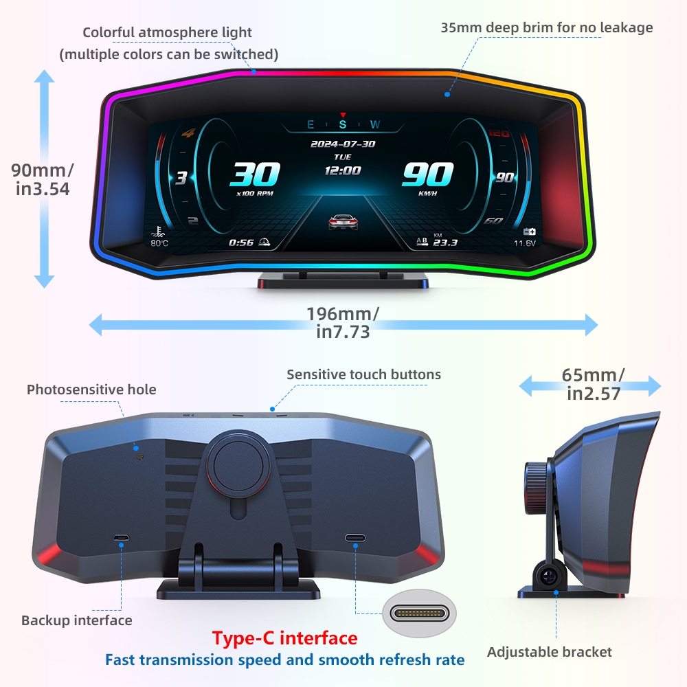 P4 pengukur HUD OBD2 GPS, Spee - Obd2 Hud Speedometer Projector ulasan dan harga