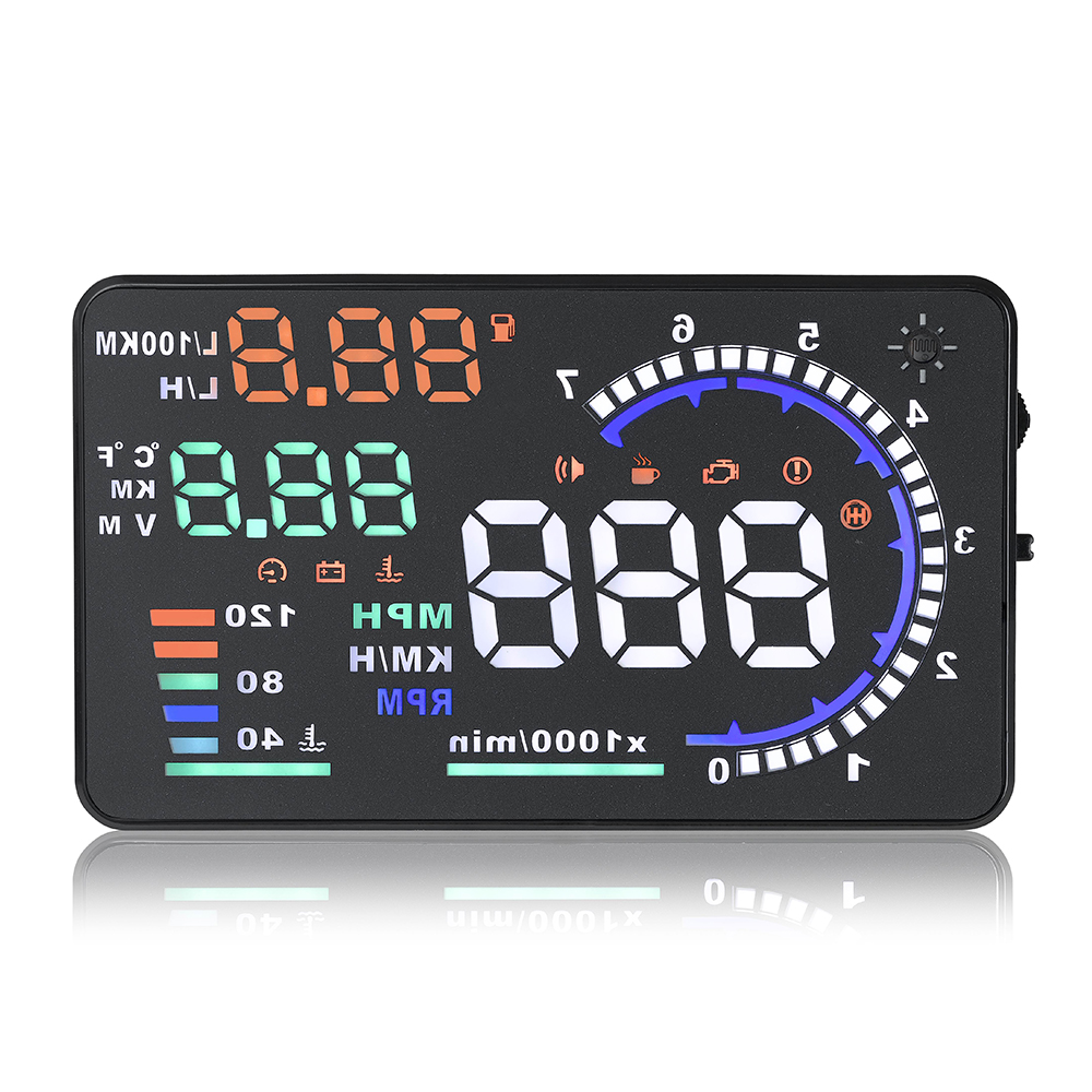 A8 HUD Mobil, Layar Proyektor  - Obd2 Hud Speedometer Projector ulasan dan harga