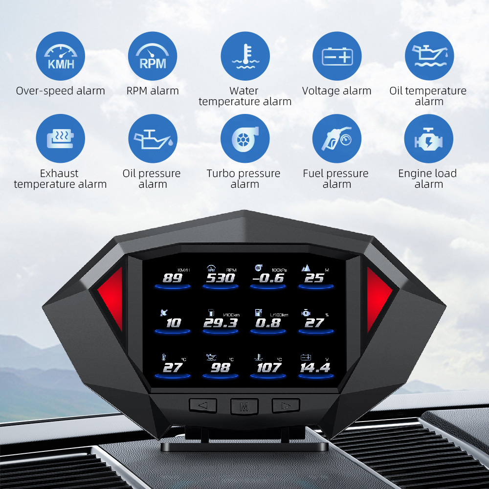 HUD P1 OBD2 displai Speedomete - Obd2 Hud Speedometer Projector ulasan dan harga